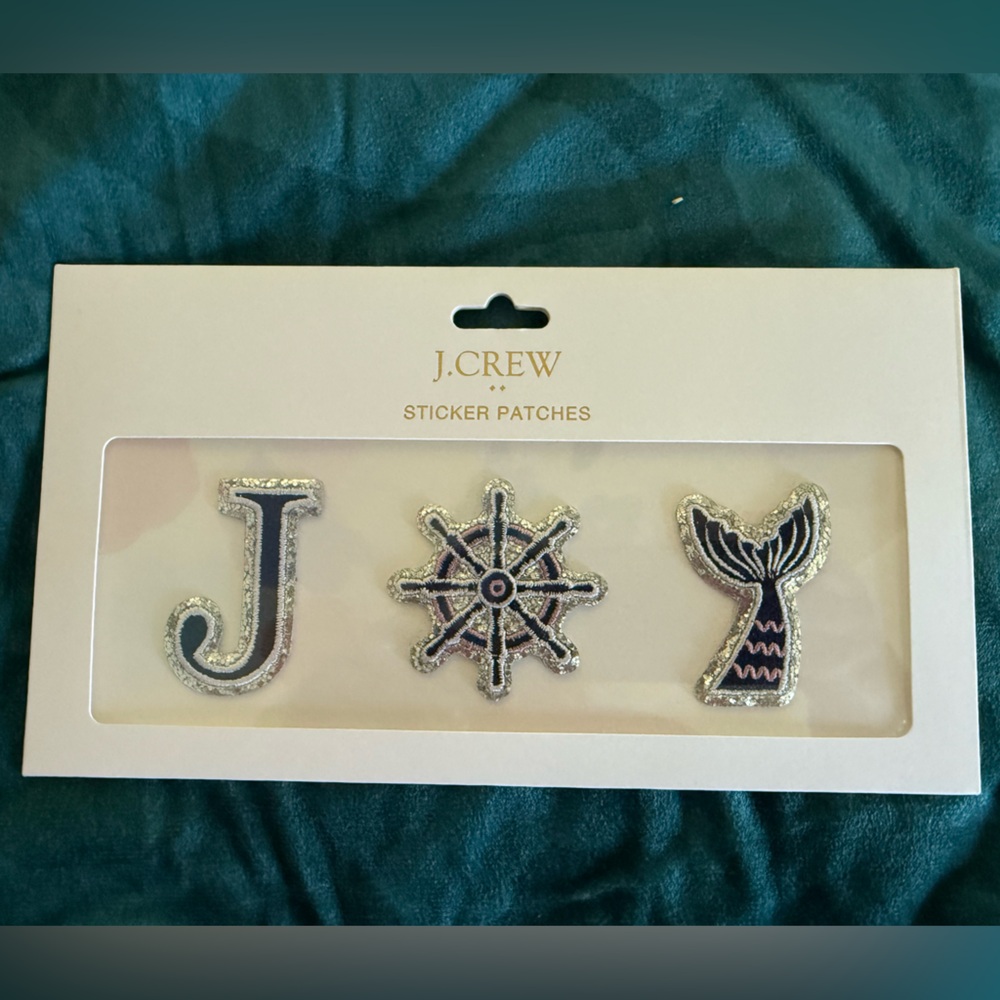 🆕J. Crew- Sticker Patches Set of 3: Nautical Theme "JOY"   NWT